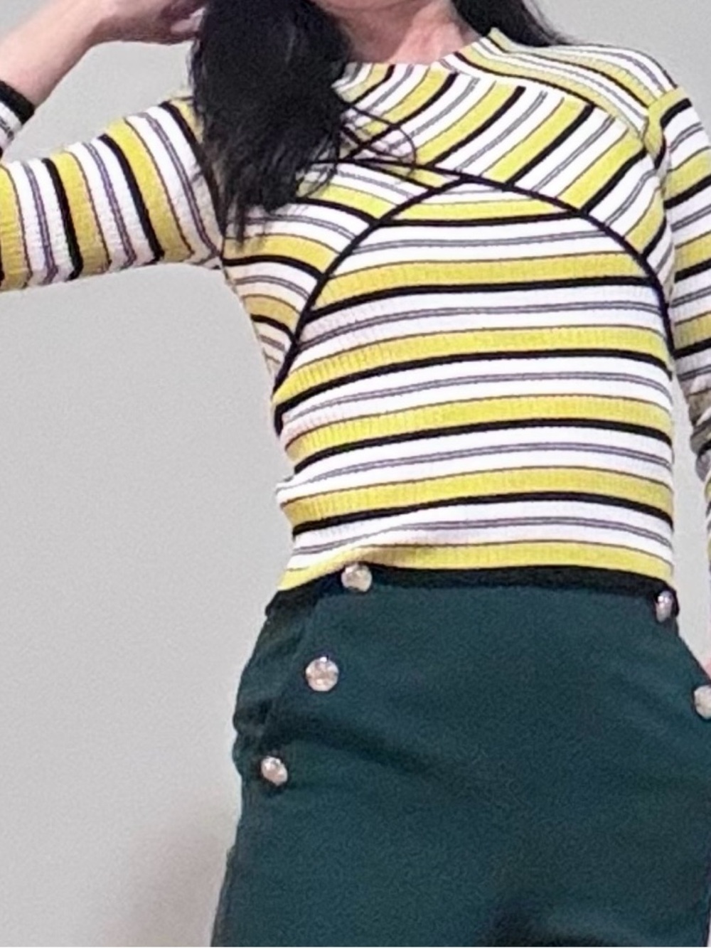 PATRIZIA PEPE Italian Designer Striped Wrap Top ✨